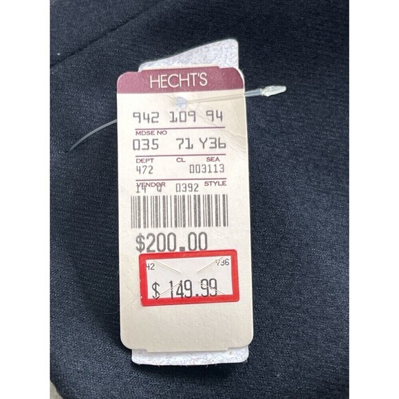 NEW Amanda Smith Suit Skirt Jacket 100% Wool Black Business Work Office Size 10 - Picture 9 of 12